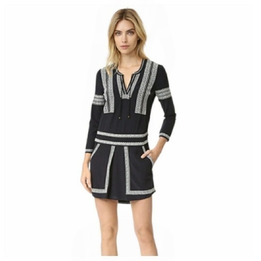 Black and White Embroidered Dress - Picture 2 of 8